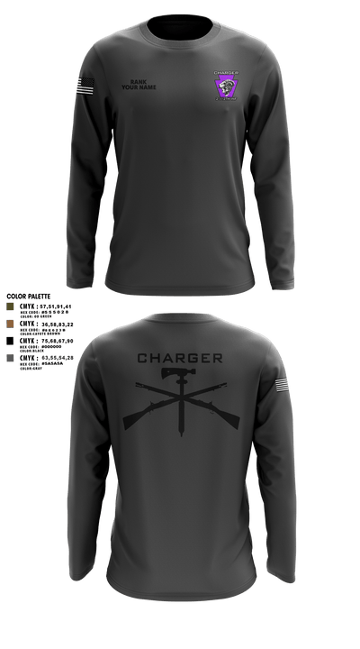 Charger Co. / 2-112th Infantry Battalion 37738588 Long Sleeve Performance Shirt - 34