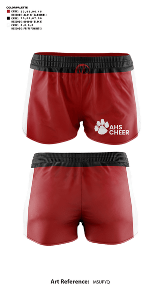 Womens Shorts, Asheville High School Cheer, Cheer, Teamtime, Team time, sublimation, custom sports apparel, team uniforms, spirit wear, spiritwear, sports uniforms, custom shirts, team store, custom team store, fundraiser sports, apparel fundraiser