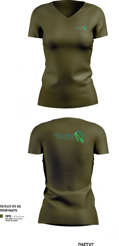 Moils Lawn and landscape 2540388 Women's Short Sleeve V-neck Shirt - 251