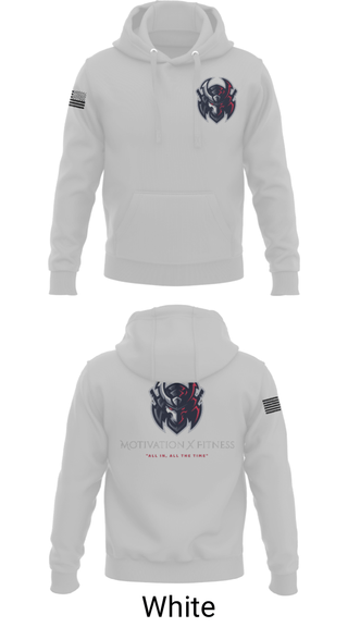 Hoodie, Motivation X Fitness, LLC, , Teamtime, Team time, sublimation, custom sports apparel, team uniforms, spirit wear, spiritwear, sports uniforms, custom shirts, team store, custom team store, fundraiser sports, apparel fundraiser