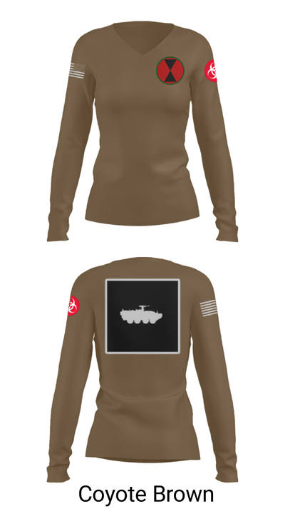 RECCE 67362725 Women's Long Sleeve V-neck Shirt - 17