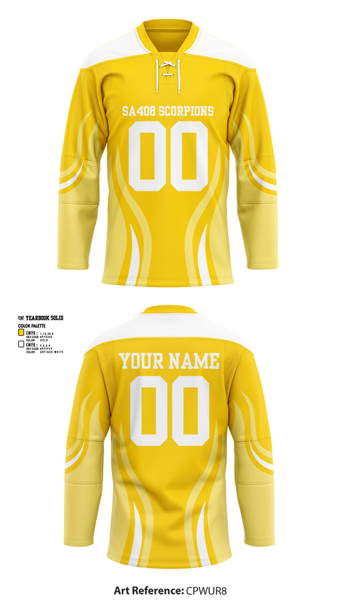 Hockey Jersey, SA408 Scorpions, Ice Hockey, Teamtime, Team time, sublimation, custom sports apparel, team uniforms, spirit wear, spiritwear, sports uniforms, custom shirts, team store, custom team store, fundraiser sports, apparel fundraiser