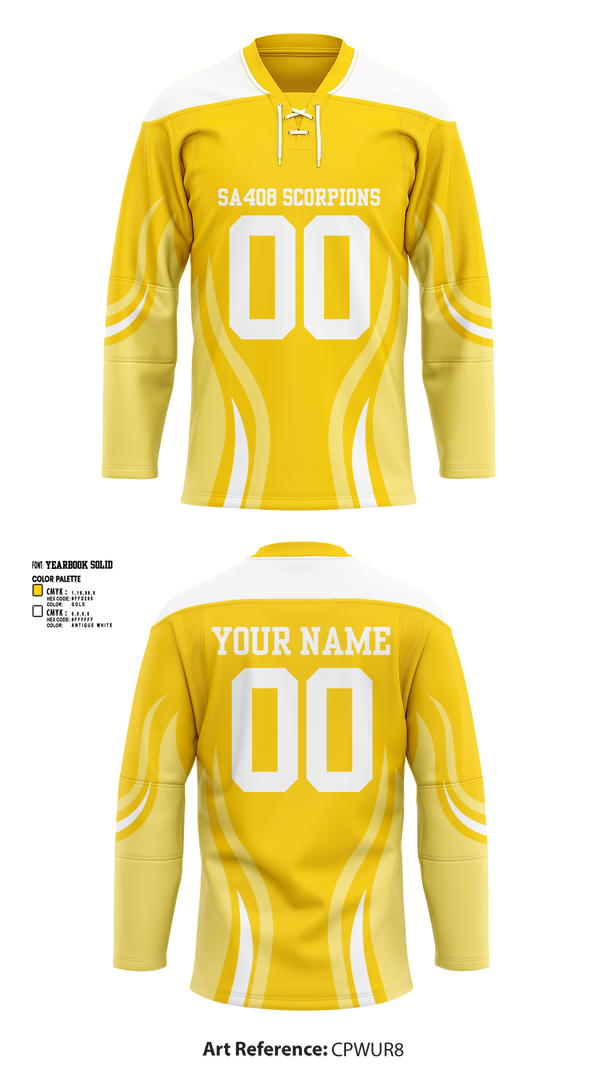 Hockey Jersey, SA408 Scorpions, Ice Hockey, Teamtime, Team time, sublimation, custom sports apparel, team uniforms, spirit wear, spiritwear, sports uniforms, custom shirts, team store, custom team store, fundraiser sports, apparel fundraiser