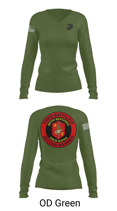 V3/2 53634498 Women's Long Sleeve V-neck Shirt - 57