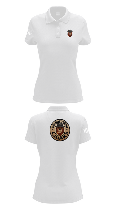 Bearded Bear Cigars 58780809 Women's Short Sleeve Performance Polo  - 17