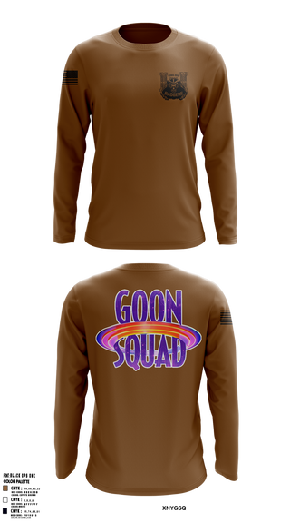 Long Sleeve Performance Shirt, GOON SQUAD, Army, Teamtime, Team time, sublimation, custom sports apparel, team uniforms, spirit wear, spiritwear, sports uniforms, custom shirts, team store, custom team store, fundraiser sports, apparel fundraiser