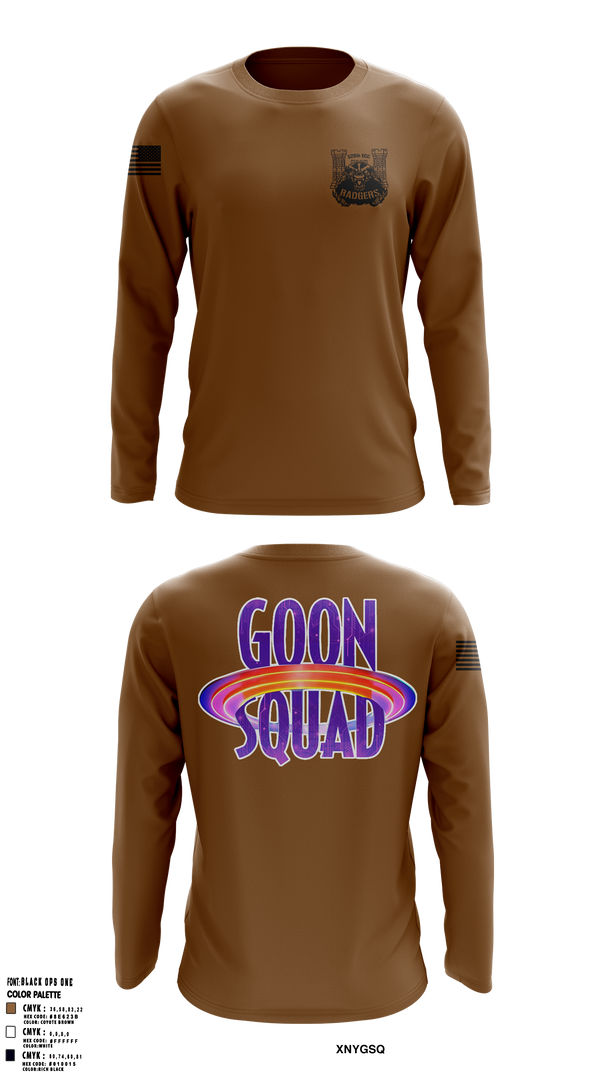 Long Sleeve Performance Shirt, GOON SQUAD, Army, Teamtime, Team time, sublimation, custom sports apparel, team uniforms, spirit wear, spiritwear, sports uniforms, custom shirts, team store, custom team store, fundraiser sports, apparel fundraiser