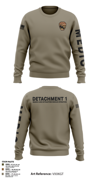 Crew Neck Sweatshirt, Detachment 1, Air Force, Teamtime, Team time, sublimation, custom sports apparel, team uniforms, spirit wear, spiritwear, sports uniforms, custom shirts, team store, custom team store, fundraiser sports, apparel fundraiser
