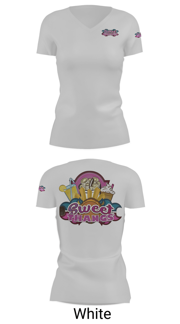 Womens Short Sleeve Vneck Shirt, Sweet Thangs, , Teamtime, Team time, sublimation, custom sports apparel, team uniforms, spirit wear, spiritwear, sports uniforms, custom shirts, team store, custom team store, fundraiser sports, apparel fundraiser