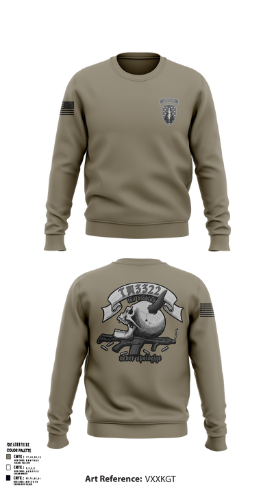 TM 2, B TRP, 3rd SQDN, 3 SFAB 94880157 Crew Neck Sweatshirt - 2