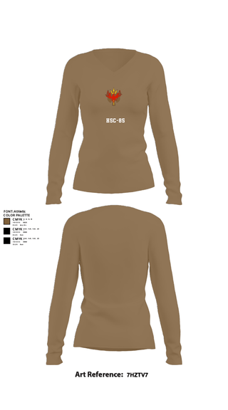 Womens Long Sleeve Vneck Shirt, HSC-85, Navy, Teamtime, Team time, sublimation, custom sports apparel, team uniforms, spirit wear, spiritwear, sports uniforms, custom shirts, team store, custom team store, fundraiser sports, apparel fundraiser