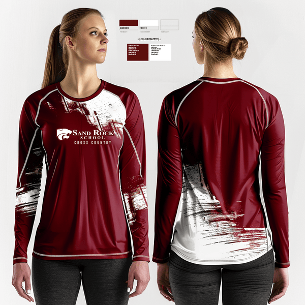 Long Sleeve Performance Shirt, Sand Rock High School Cross Country, Cross Country, Teamtime, Team time, sublimation, custom sports apparel, team uniforms, spirit wear, spiritwear, sports uniforms, custom shirts, team store, custom team store, fundraiser sports, apparel fundraiser