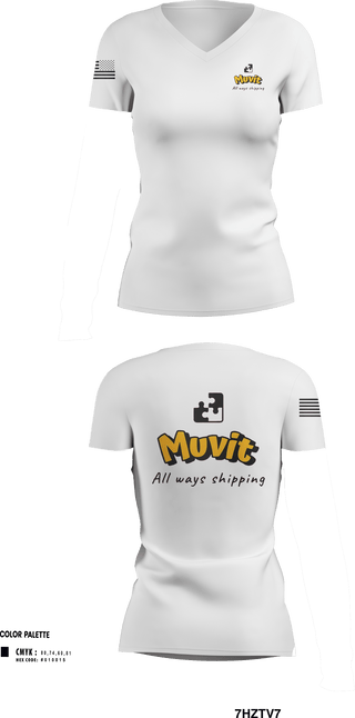 Womens Short Sleeve Vneck Shirt, Muvit, , Teamtime, Team time, sublimation, custom sports apparel, team uniforms, spirit wear, spiritwear, sports uniforms, custom shirts, team store, custom team store, fundraiser sports, apparel fundraiser