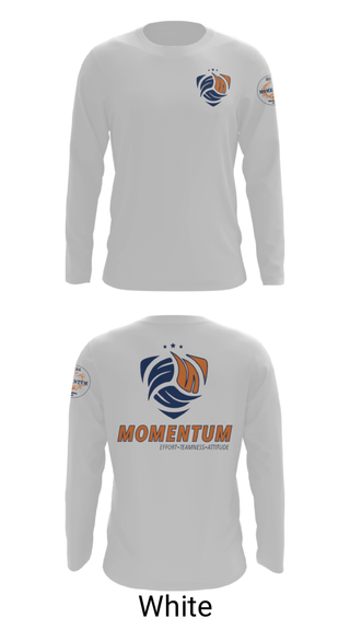 Long Sleeve Performance Shirt, Momentum Volleyball Club, Women's Volleyball, Teamtime, Team time, sublimation, custom sports apparel, team uniforms, spirit wear, spiritwear, sports uniforms, custom shirts, team store, custom team store, fundraiser sports, apparel fundraiser