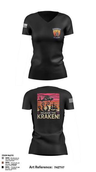 Womens Short Sleeve Vneck Shirt, A/2135th GSAB “SMUGGLERS”, Army, Teamtime, Team time, sublimation, custom sports apparel, team uniforms, spirit wear, spiritwear, sports uniforms, custom shirts, team store, custom team store, fundraiser sports, apparel fundraiser