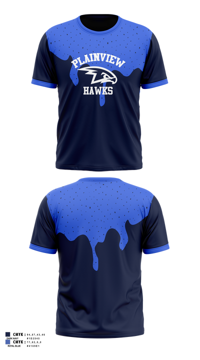 Plainview Hawks 8354559 Short Sleeve Performance Shirt - 13
