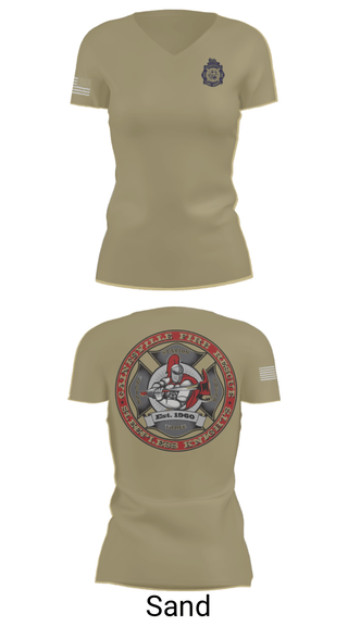 Womens Short Sleeve Vneck Shirt, GFR Station 3, Fire Department, Teamtime, Team time, sublimation, custom sports apparel, team uniforms, spirit wear, spiritwear, sports uniforms, custom shirts, team store, custom team store, fundraiser sports, apparel fundraiser