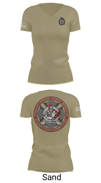 GFR Station 3 95444418 Women's Short Sleeve V-neck Shirt - 88