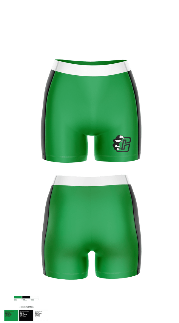 Women's Compression Shorts, Clifton High School Volleyball, Women's Volleyball, Teamtime, Team time, sublimation, custom sports apparel, team uniforms, spirit wear, spiritwear, sports uniforms, custom shirts, team store, custom team store, fundraiser sports, apparel fundraiser
