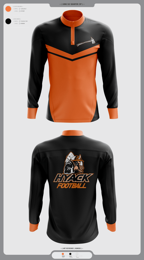 Quarter Zip Jacket, Hyacks Football, Football, Teamtime, Team time, sublimation, custom sports apparel, team uniforms, spirit wear, spiritwear, sports uniforms, custom shirts, team store, custom team store, fundraiser sports, apparel fundraiser