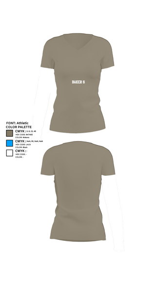 Womens Short Sleeve Vneck Shirt, Baker 6, Police, Teamtime, Team time, sublimation, custom sports apparel, team uniforms, spirit wear, spiritwear, sports uniforms, custom shirts, team store, custom team store, fundraiser sports, apparel fundraiser