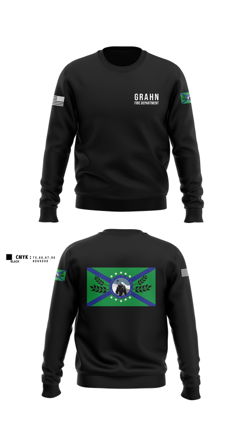 Crew Neck Sweatshirt, Grahn Fire DepartmentAPR, Fire Department, Teamtime, Team time, sublimation, custom sports apparel, team uniforms, spirit wear, spiritwear, sports uniforms, custom shirts, team store, custom team store, fundraiser sports, apparel fundraiser