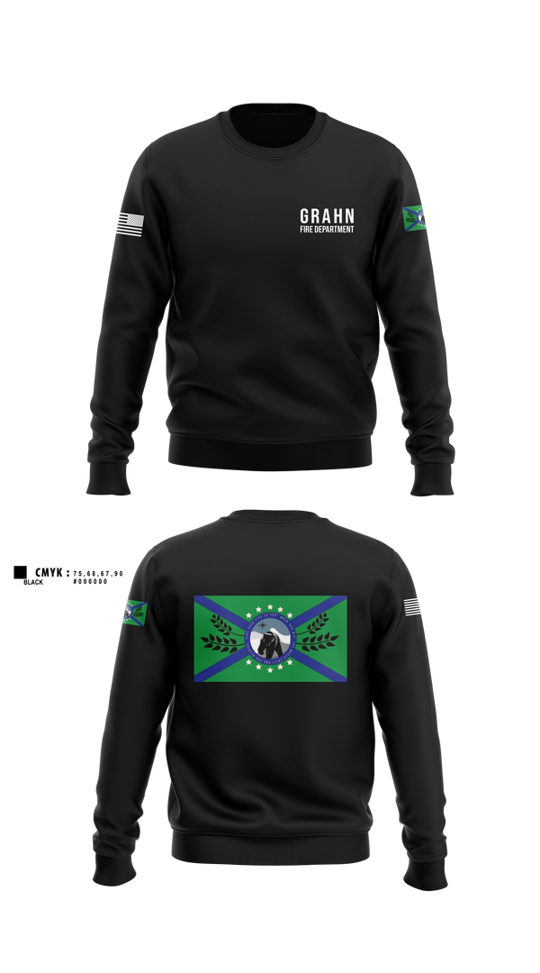 Crew Neck Sweatshirt, Grahn Fire DepartmentAPR, Fire Department, Teamtime, Team time, sublimation, custom sports apparel, team uniforms, spirit wear, spiritwear, sports uniforms, custom shirts, team store, custom team store, fundraiser sports, apparel fundraiser