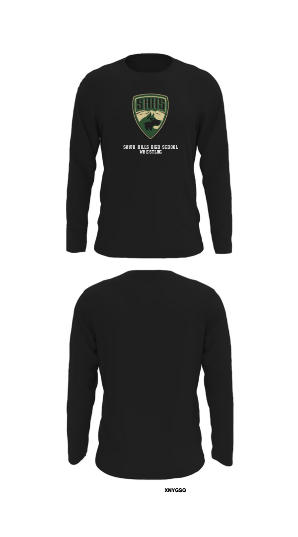 Long Sleeve Performance Shirt, South Hills High School Wrestling, Wrestling, Teamtime, Team time, sublimation, custom sports apparel, team uniforms, spirit wear, spiritwear, sports uniforms, custom shirts, team store, custom team store, fundraiser sports, apparel fundraiser
