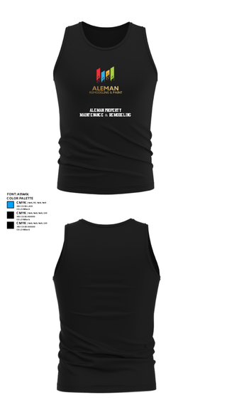 Tank Top, ALEMAN PROPERTY MAINTENANCE & REMODELING, , Teamtime, Team time, sublimation, custom sports apparel, team uniforms, spirit wear, spiritwear, sports uniforms, custom shirts, team store, custom team store, fundraiser sports, apparel fundraiser