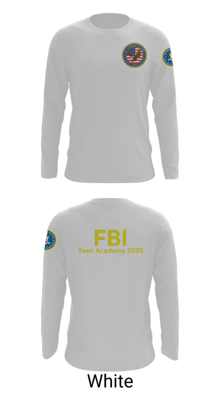 Long Sleeve Performance Shirt, FBI Citizens Academy, , Teamtime, Team time, sublimation, custom sports apparel, team uniforms, spirit wear, spiritwear, sports uniforms, custom shirts, team store, custom team store, fundraiser sports, apparel fundraiser