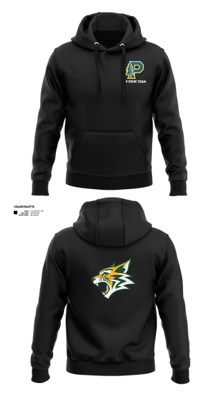 Hoodie, Paradise High School Bobcats, Swimming, Teamtime, Team time, sublimation, custom sports apparel, team uniforms, spirit wear, spiritwear, sports uniforms, custom shirts, team store, custom team store, fundraiser sports, apparel fundraiser