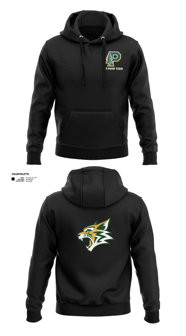 Hoodie, Paradise High School Bobcats, Swimming, Teamtime, Team time, sublimation, custom sports apparel, team uniforms, spirit wear, spiritwear, sports uniforms, custom shirts, team store, custom team store, fundraiser sports, apparel fundraiser
