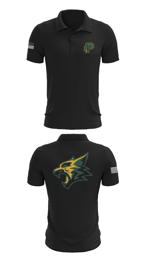 Short Sleeve Performance Polo, Paradise High School Bobcats, Swimming, Teamtime, Team time, sublimation, custom sports apparel, team uniforms, spirit wear, spiritwear, sports uniforms, custom shirts, team store, custom team store, fundraiser sports, apparel fundraiser
