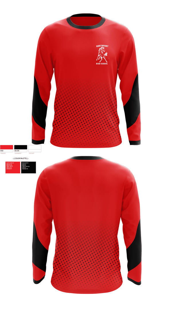 Long Sleeve Performance Shirt, Northport High School, Spirit Store, Teamtime, Team time, sublimation, custom sports apparel, team uniforms, spirit wear, spiritwear, sports uniforms, custom shirts, team store, custom team store, fundraiser sports, apparel fundraiser
