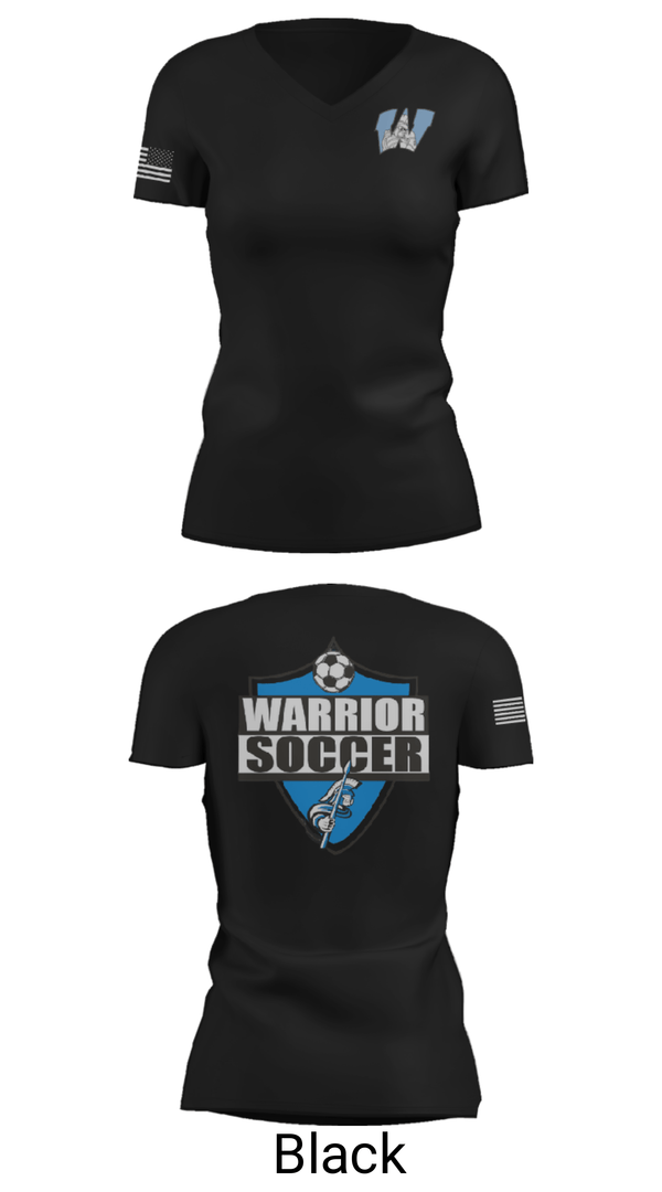 Womens Short Sleeve Vneck Shirt, Willowbrook Warriors, Men's Soccer, Teamtime, Team time, sublimation, custom sports apparel, team uniforms, spirit wear, spiritwear, sports uniforms, custom shirts, team store, custom team store, fundraiser sports, apparel fundraiser