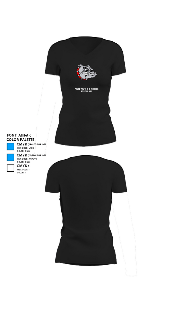 Women's Short Sleeve Vneck Shirt, Plainview High School Volleyball, Women's Volleyball, Teamtime, Team time, sublimation, custom sports apparel, team uniforms, spirit wear, spiritwear, sports uniforms, custom shirts, team store, custom team store, fundraiser sports, apparel fundraiser