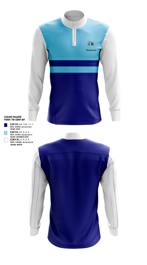 Quarter Zip Jacket, McFarland Girls Basketball, Women's Basketball, Teamtime, Team time, sublimation, custom sports apparel, team uniforms, spirit wear, spiritwear, sports uniforms, custom shirts, team store, custom team store, fundraiser sports, apparel fundraiser