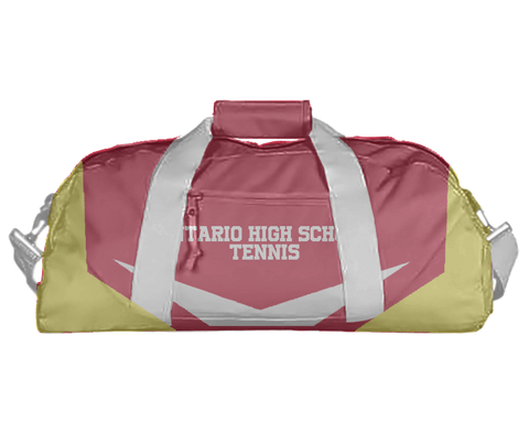 Duffle Bag, Ontario High School Tennis, Tennis, Teamtime, Team time, sublimation, custom sports apparel, team uniforms, spirit wear, spiritwear, sports uniforms, custom shirts, team store, custom team store, fundraiser sports, apparel fundraiser