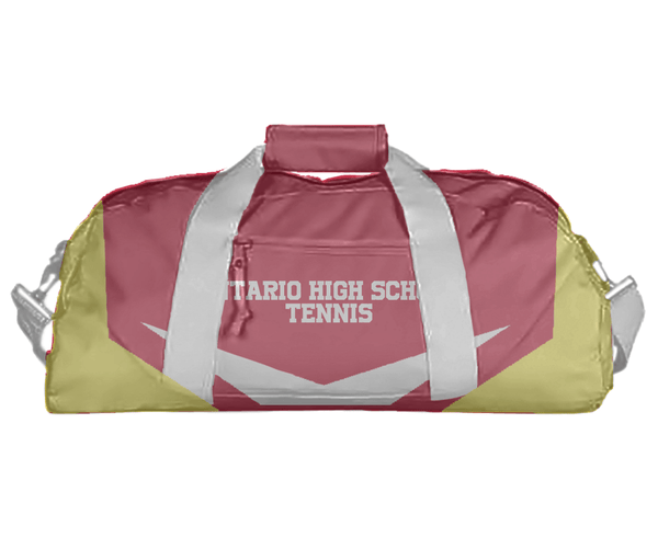 Duffle Bag, Ontario High School Tennis, Tennis, Teamtime, Team time, sublimation, custom sports apparel, team uniforms, spirit wear, spiritwear, sports uniforms, custom shirts, team store, custom team store, fundraiser sports, apparel fundraiser
