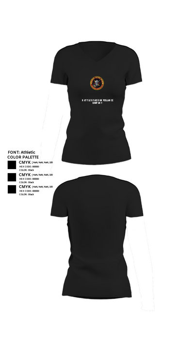Battle Space Surveillance Company 88540160 Women's Short Sleeve V-neck Shirt - 24