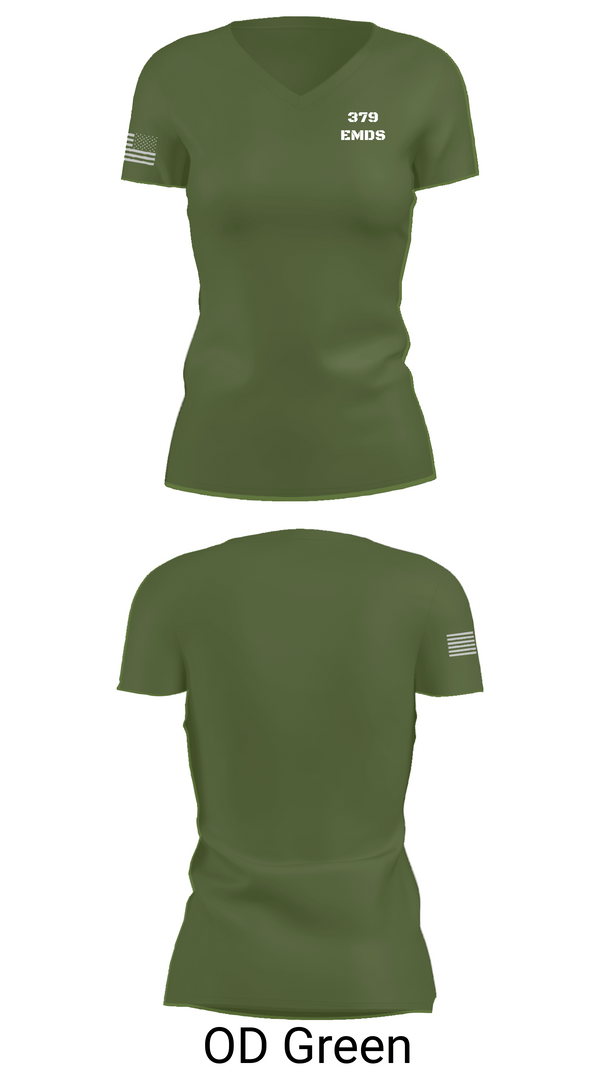 Womens Short Sleeve Vneck Shirt, 379 EMDS, Air Force, Teamtime, Team time, sublimation, custom sports apparel, team uniforms, spirit wear, spiritwear, sports uniforms, custom shirts, team store, custom team store, fundraiser sports, apparel fundraiser