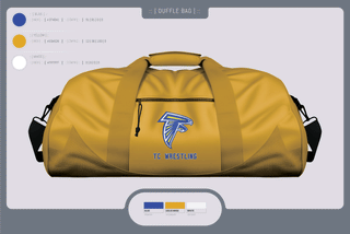 Duffle Bag, Todd County High School Wrestling, Wrestling, Teamtime, Team time, sublimation, custom sports apparel, team uniforms, spirit wear, spiritwear, sports uniforms, custom shirts, team store, custom team store, fundraiser sports, apparel fundraiser