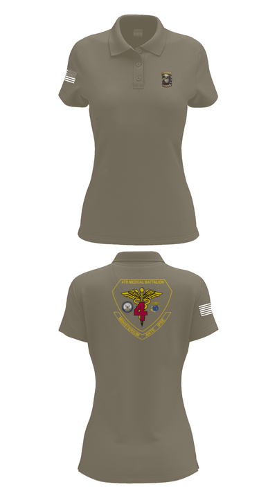 4th Med Battalion 81744782 Women's Short Sleeve Performance Polo  - 75