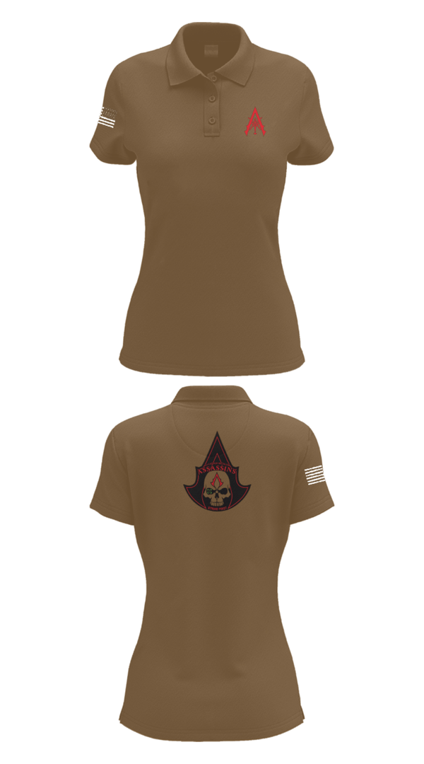 Women's Short Sleeve Performance Polo, A Co. 1-3 AB, Army, Teamtime, Team time, sublimation, custom sports apparel, team uniforms, spirit wear, spiritwear, sports uniforms, custom shirts, team store, custom team store, fundraiser sports, apparel fundraiser
