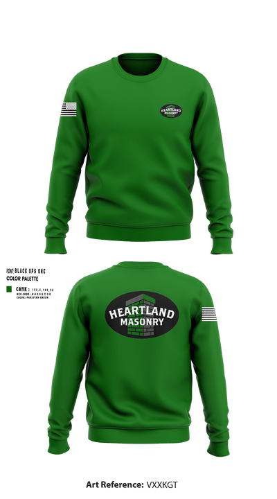 Heartland masonry 17058067 Crew Neck Sweatshirt - 251