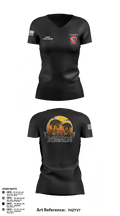 Charger Co. / 2-112th Infantry Battalion 37738588 Women's Short Sleeve V-neck Shirt - 35