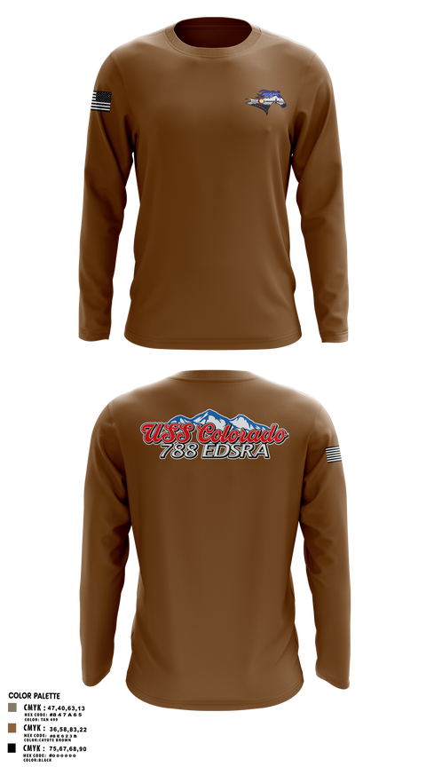 Long Sleeve Performance Shirt, USS Colorado, Navy, Teamtime, Team time, sublimation, custom sports apparel, team uniforms, spirit wear, spiritwear, sports uniforms, custom shirts, team store, custom team store, fundraiser sports, apparel fundraiser