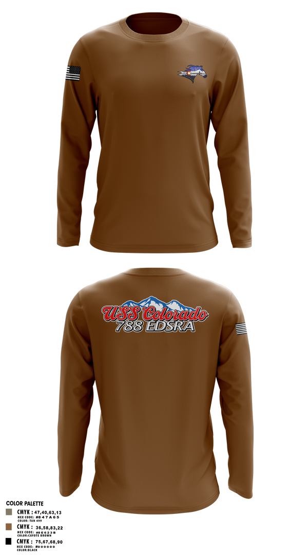Long Sleeve Performance Shirt, USS Colorado, Navy, Teamtime, Team time, sublimation, custom sports apparel, team uniforms, spirit wear, spiritwear, sports uniforms, custom shirts, team store, custom team store, fundraiser sports, apparel fundraiser