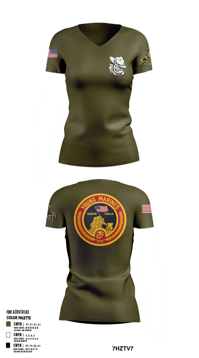 Rogue Valley 54220883 Women's Short Sleeve V-neck Shirt - 103