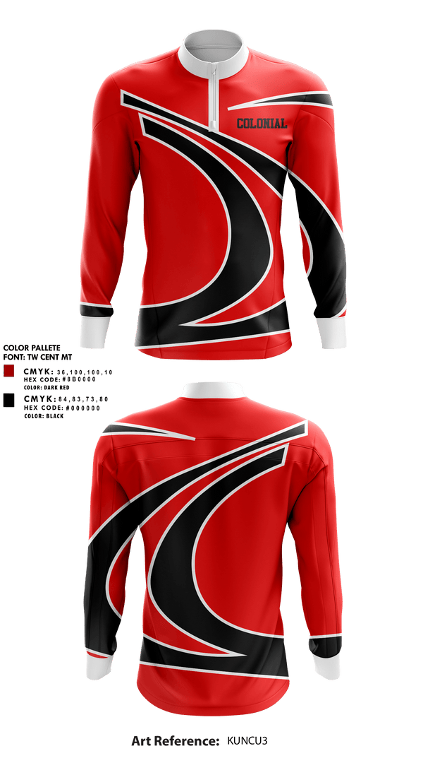 Quarter Zip Jacket, Colonial, Men's Lacrosse, Teamtime, Team time, sublimation, custom sports apparel, team uniforms, spirit wear, spiritwear, sports uniforms, custom shirts, team store, custom team store, fundraiser sports, apparel fundraiser